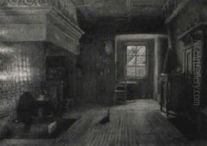 Fisher's Cottage Holland Interior by Colin Campbell Cooper