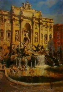 Fountain Of The Trevi, Rome by Colin Campbell Cooper