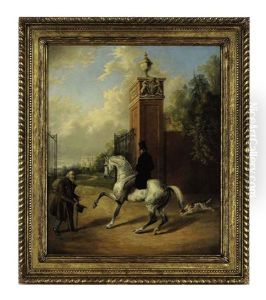 Henry Thomas, Third Earl Of Chichester, Entering The Gate Of Stanmer, Lewes, Sussex by Edwin Cooper