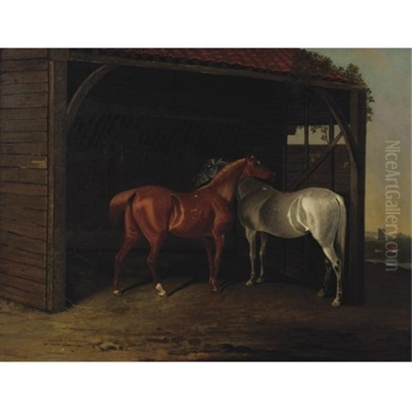 Two Hunters In A Barn - view 1