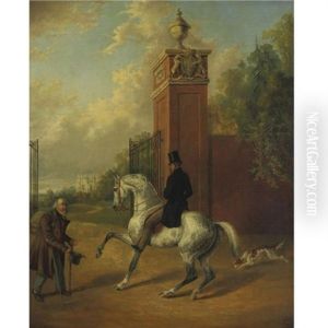 Henry Thomas, Third Earl Of Chichester Entering The Gate Of Starmer, Sussex by Edwin Cooper
