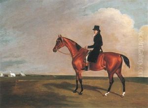 Portrait Of Edward Hines, Esq. On "young Hambletonian" by Edwin Cooper