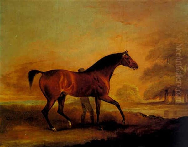 Podargus, A Bay Colt In A Landscape - view 1