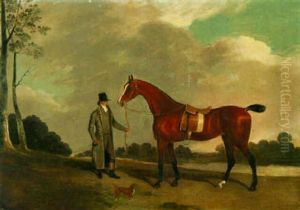 Sir Richard Talbot With A Hunter by Edwin Cooper