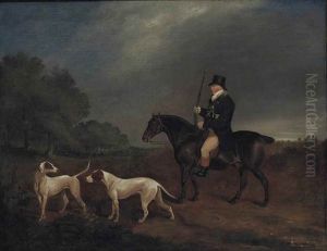 Sir Thomas Gooch, 4eme Baronnet (1745-1826), Sur Son Cheval Avec Deux Chiens by Edwin (Sir) Cooper