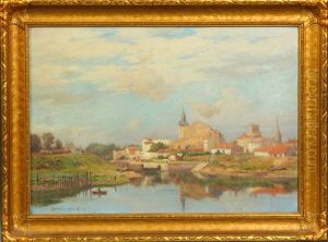 European Village Scene by Emma Lampert Cooper