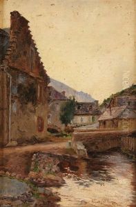 Brittany Village With Stream Brittany Village With Stream