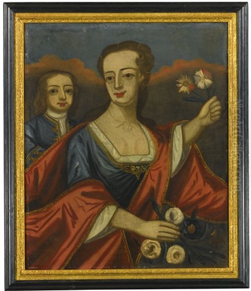 Woman With Young Boy - view 1