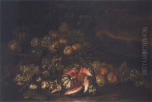 Still Life With Grapes, Figs And Pomegranates