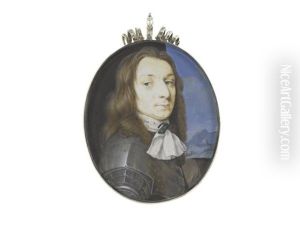 A Gentleman Of The Slingsby Family, Possibly Sir Thomas Slingsby Of Scriven, 2nd Baronet (1636-1687), Wearing Suit Of Armour Over White Stock And Cravat Tied With Black Ribbon