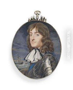 King James Ii Of England And Vii Of Scotland (1633-1701), In Gilt-studded Armour, White Cravat Tied With Black Ribbons