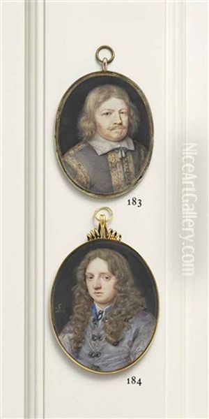 A Young Gentleman, Possibly Sir John Borlase, 2nd Bt. (1642-1689), In Blue-lined Grey Coat With Silver Buttons, White Shirt, Wearing A Black Cap... - view 1