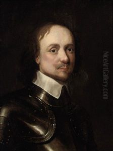 Portrait Of Oliver Cromwell In Breast-plate And A White Collar