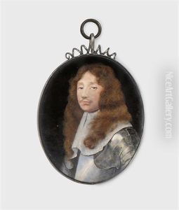 A Gentleman, In Plate Armour Comprised Of Cuirass And Spaulders, Fine Falling Lace Collar