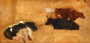 Study Of Cows by Thomas Sidney Cooper