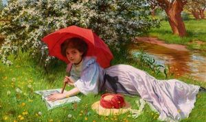 Der Rote Sonnenschirm by W. Savage Cooper