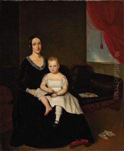 Matilda Eleanor Bowie Moore (1816-1892) And Her Son Joseph Regis Bowie Moore (b. 1835) by Washington Bogart Cooper
