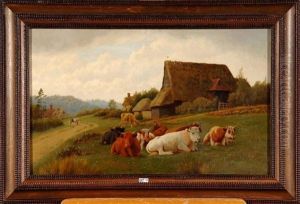 Vaches Au Pre by William Sidney Cooper