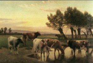 Evening Near Amberley by William Sidney Cooper
