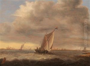 Fishing Boats Off The Coast by Pieter Coopse