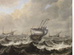 Shipping Foundering In A Stormy Sea