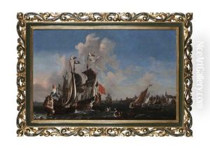 La Flotte Hollandaise A L'embouchure De L'escaut, Pres De Vlissingen