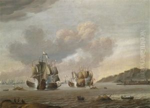 Die Seeschlacht Bei Livorno by Pieter Coopse