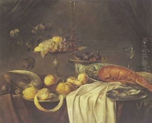 Nature Morte Aux Fruits Et Homard