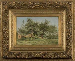 Paysanne Pres D'une Clairiere by Joseph Theodore Coosemans