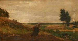 Femmes A La Herse (tervuren) by Joseph Theodore Coosemans