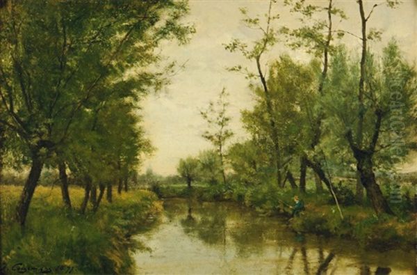 Pecheur En Bord De Riviere - view 1