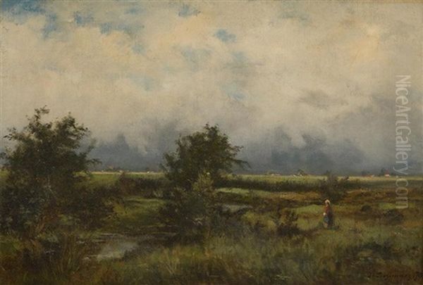 Promeneuse Avant L'orage A Tervuren - view 1