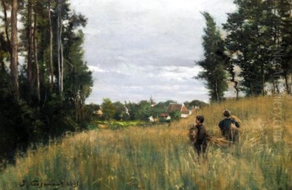 Figures In A Forest Clearing (+ Figure On A Country Path; Pair) - view 1