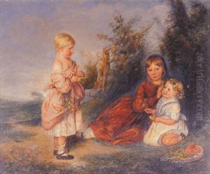 A Portrait Of Margaret, May And Emily Atkinson, Later Mrs. Masters, Mrs. C.h. Cope And Mrs. Sheed by Charles West Cope