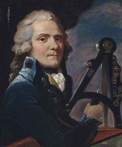 Portrait Of A Gentleman, Traditionally Identified As Lord Spencer Compton (1738-1796), Bust-length, In A Blue Coat, Holding A Sextant