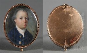 Portrait Miniature Of Adam Babcock (by Henry Pelham) by John Singleton Copley
