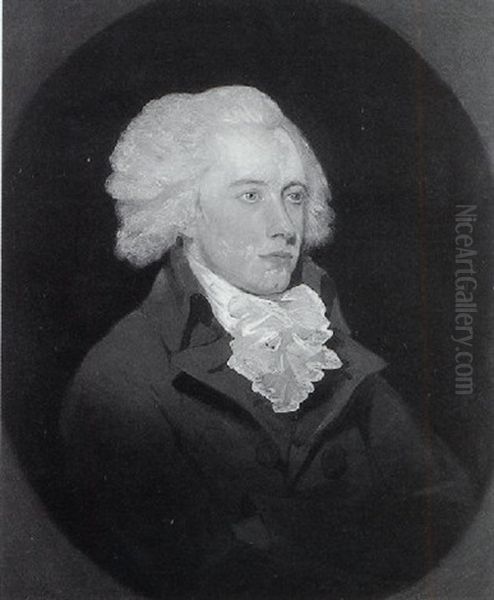 Portrait Of A Young Gentleman Wearing A Red Coat And White Stock - view 1