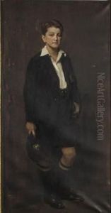 Portrait Of Branmont James Pearce As The Blue Boy by Frank Thomas Copnall