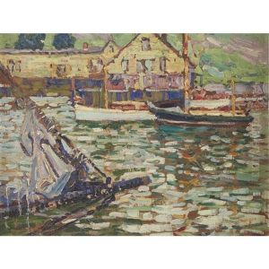 Fishing Boats Gloucester by Fern Isabel Coppedge