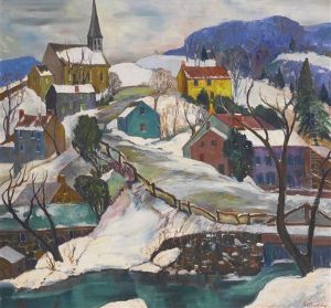 Village Hillside by Fern Isabel Coppedge