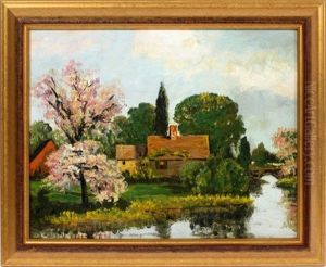 Landscape With Cottage by Fern Isabel Coppedge