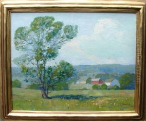 Landscape With Red Barn by Fern Isabel Coppedge