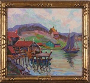 Boat Houses - Gloucester by Fern Isabel Coppedge