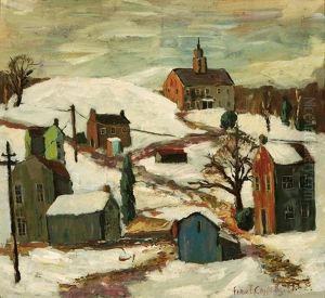 Study For The Evening Local, New Hope, Winter Landscape Of New Hope, Pa by Fern Isabel Coppedge