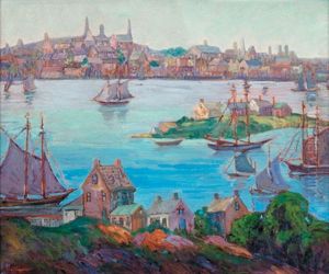 Sailing Boats, Gloucester by Fern Isabel Coppedge