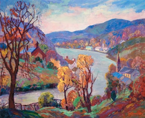 New Hope Landscape With Delaware River - view 1