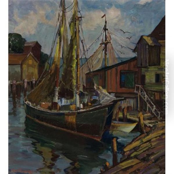 Sailing Ships, Gloucester Harbor - view 1