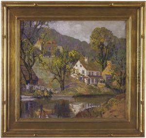 Summer On The Canal (lumberville) by Fern Isabel Coppedge