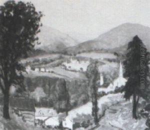 Village Scene by Fern Isabel Coppedge
