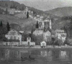 On The Arno River, Near Florence, Italy by Fern Isabel Coppedge